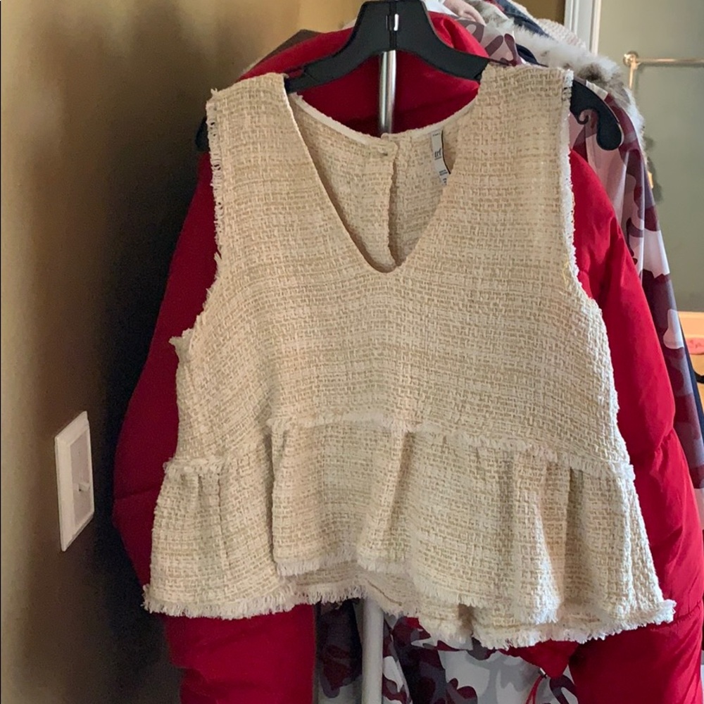 Zara tweed blouse